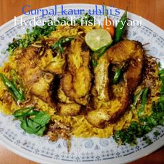 Hyderabadi fish biryani 🐠🍚 A picture of Hyderabadi fish biryani 🐠🍚.