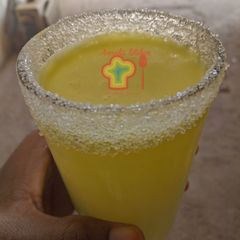 A picture of Pineapple and coconut juice.