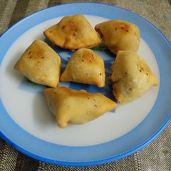 A picture of Home-made samosa.