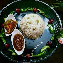 A picture of Matar Aloo Pulao.