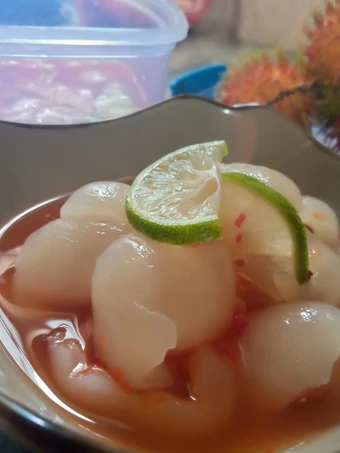 Easy Steps to Prepare Recipes Asinan Rambutan the So Delicious Appealing.