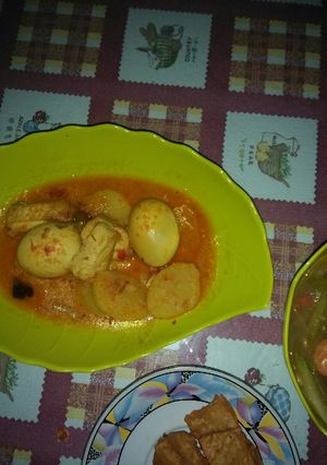 Foto resep Kentang tahu telur sambel santan
