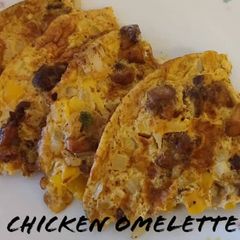 A picture of Chicken omelette recipe | spicy chicken omelette.