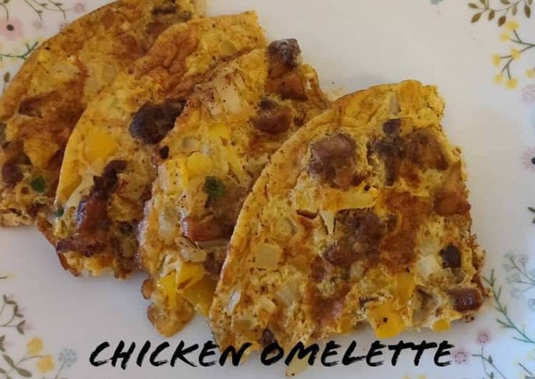 Chicken omelette recipe | spicy chicken omelette