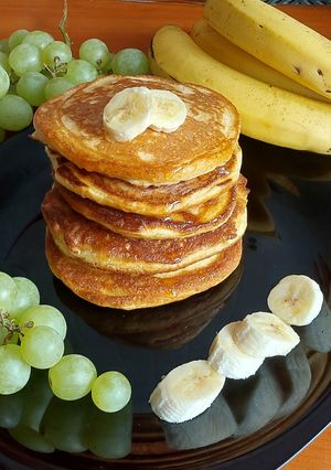 Banános-mézes amerikai palacsinta recept fotója