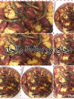 صورة لوصفة صينيه دجاج مع البطاطا والحار