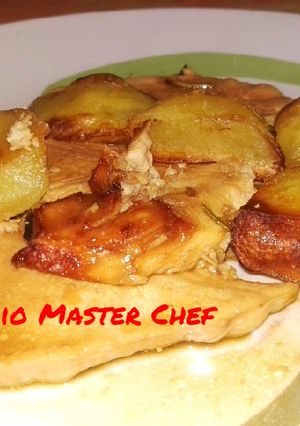 A picture of Baked Chicken Breast with Potatoes.