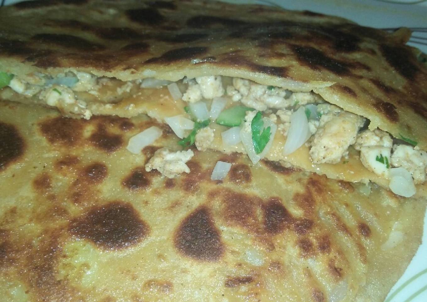 Aloo chicken paratha