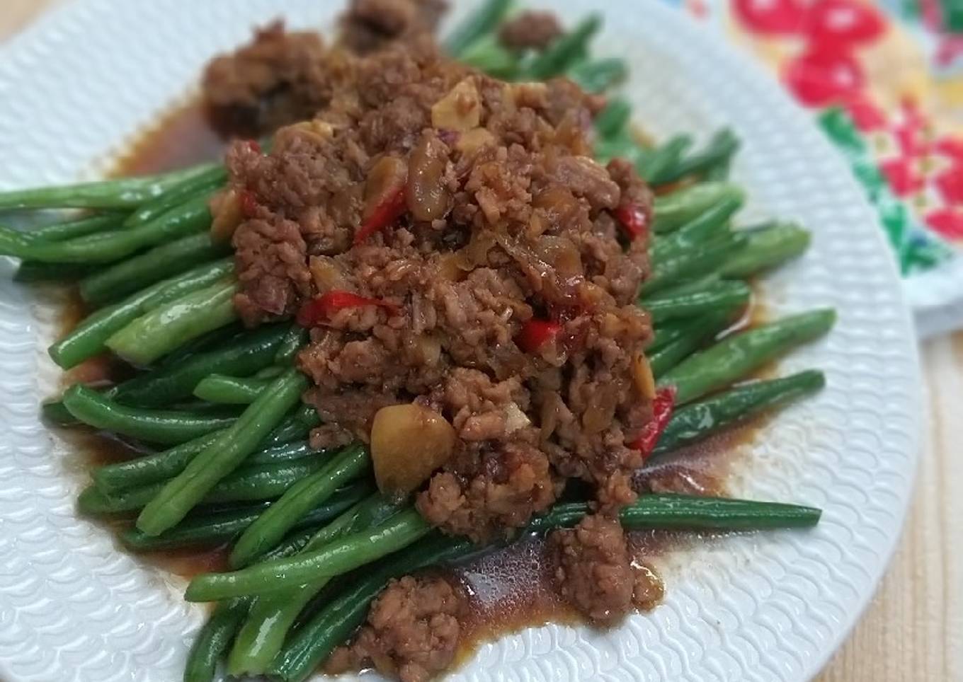 Buncis Cah sapi ala Ta Wan simple