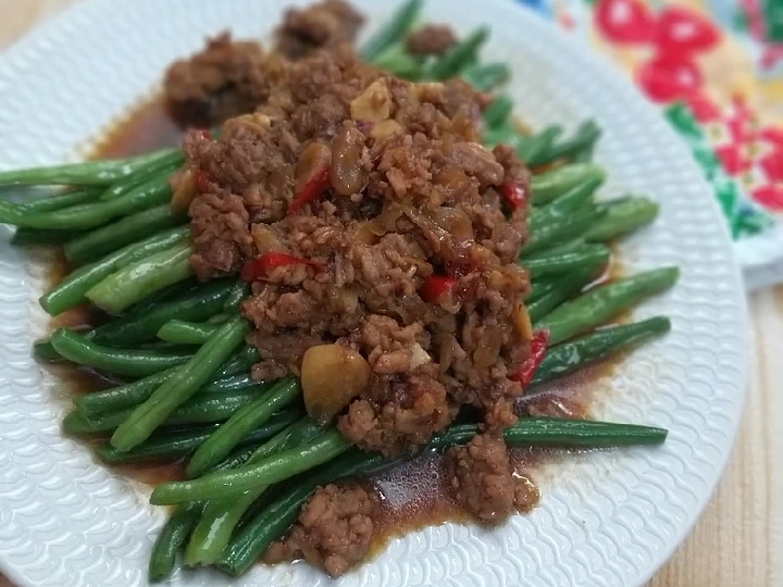 Cara Sederhana Membuat Resep  Buncis Cah sapi ala Ta Wan simple yang Lezat, Bikin Ketagihan