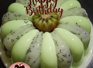 Foto resep 418.Puding Ultah (Rasa Melon Kelapa)