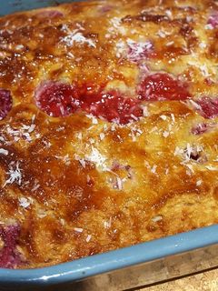 Una foto de (Desayuno/snack) Frambuesa con un toque de coco. Rico riquísimo