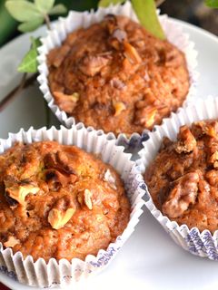 Sütőtökös-diós vegán muffin recept fotója