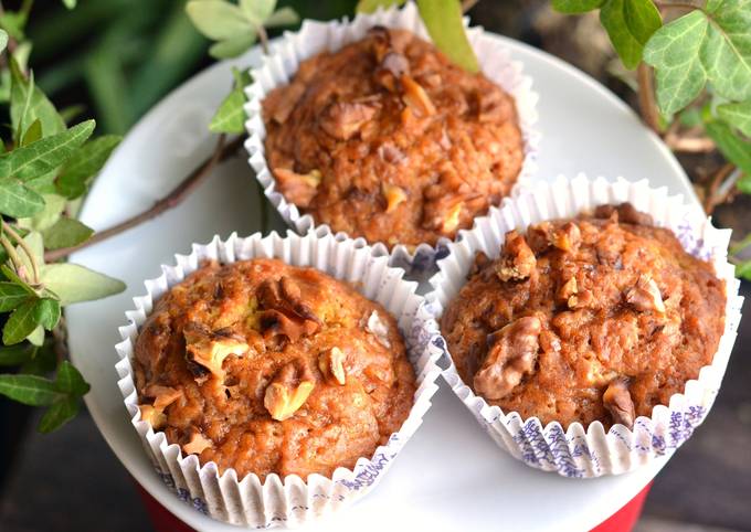 Sütőtökös-diós vegán muffin recept foto