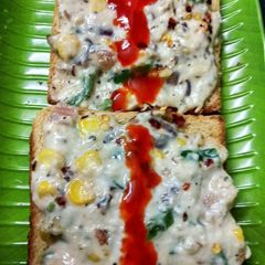 A picture of Corn cheese toast.