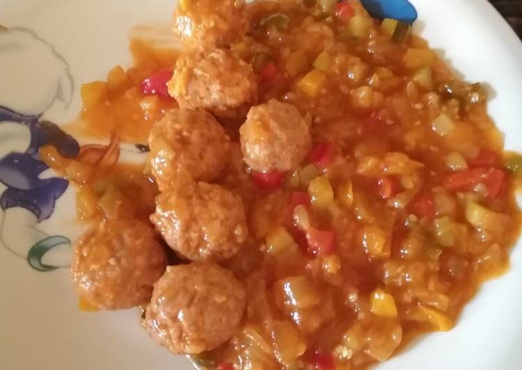 Albóndigas con pisto