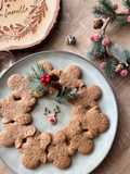 Couronne sablés de Noël en bonhomme
