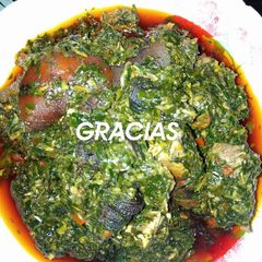 A picture of Afang soup.
