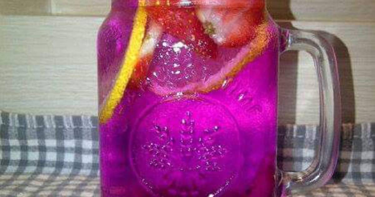 Resep Infused Water Dragon Fruit Straw Lemon Jelita 