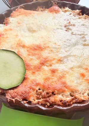 Rakott cukkíni barna rizzsel recept fotója
