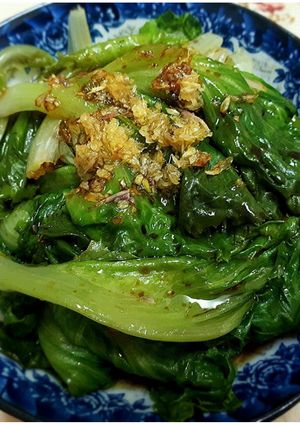 紅蔥油拌青菜 的食譜成品照片