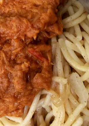 Foto resep Aglio saus tuna pedasKrn suami suka pasta tp pedas jd bikin ini deh