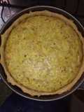 Tarta de cebolla y manzana verde