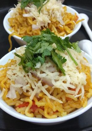 মশলা ম্যাগি রাইস(masala maggi rice recipe in Bengali) রেসিপির প্রধান ছবি