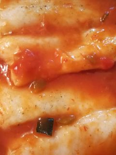 Una foto de Abadejo con tomate al microondas