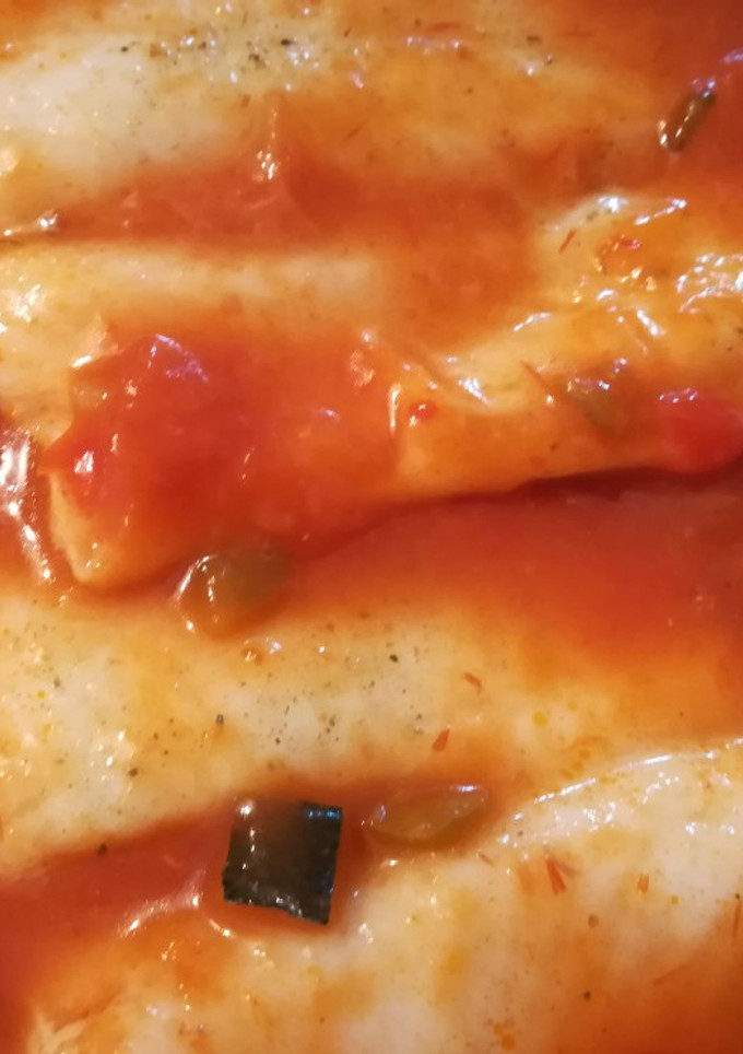 Una foto de Abadejo con tomate al microondas