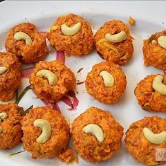 A picture of Gajar laddu recipe.