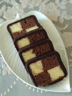 عکسی از دستور کیک شطرنجی