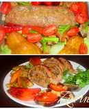Мясной рулет С грибами В овощном РАЮ