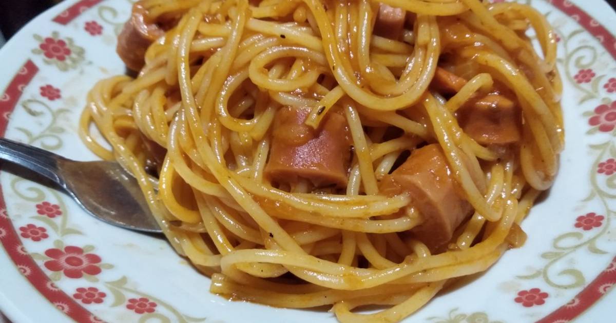 Resep Spaghetti Sosis Mudah Dan Anti Ribet Oleh Nixma Ilmie Cookpad