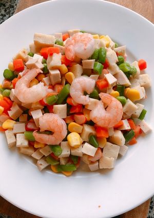 Hình của món Cơm chiên Ngũ Sắc Hải Sản.