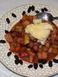 Frutas tibias salteadas con vodka
