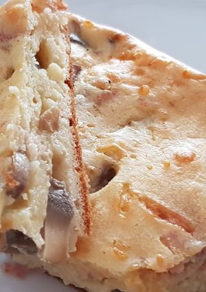 Une photo de Cakiche jambon champignons