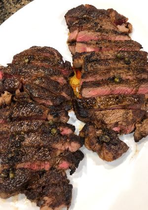 A picture of Mediterranean spice rubbed grilled ribeye.