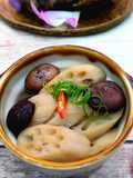 Củ sen kho nấm hương, mật mía