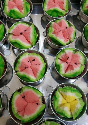 Foto resep Bolu Kukus Semangka Mekar Sempurna