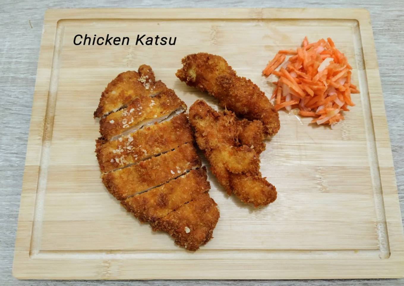 Chicken Katsu + Salad ala Hokben Simple - resep kuliner nusantara