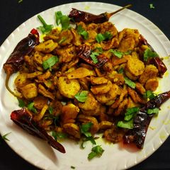 A picture of Crispy Arbi.