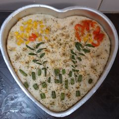 A picture of Garden Focaccia Bread (Italian bread).