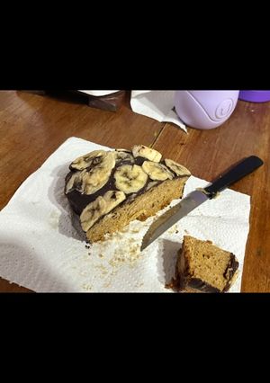 Una foto de Minitorta fácil integral 🍫🍌