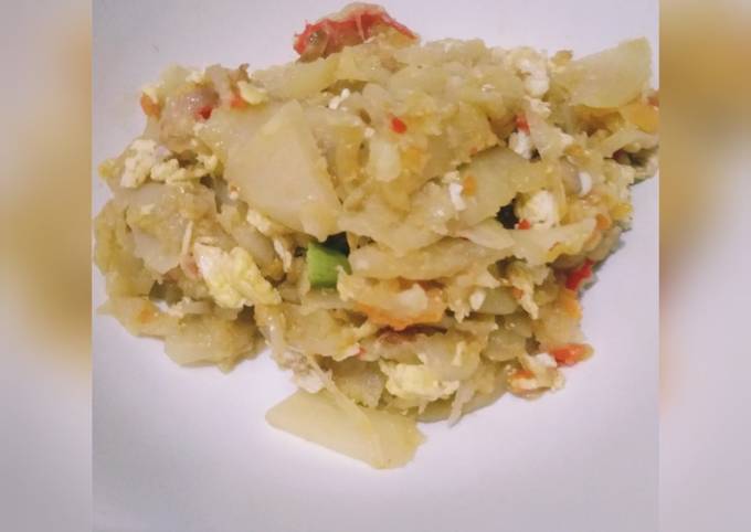 Tumis Rebung Telor orak arik