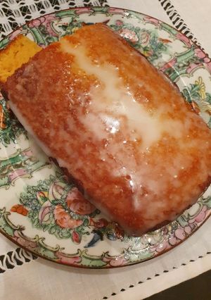 Una foto de Budín de limón con glacé