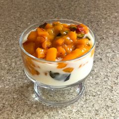 A picture of Fruit and nut angoor rabdi.