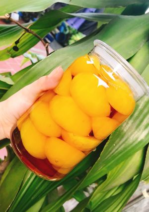 Hình của món Đào ngâm.