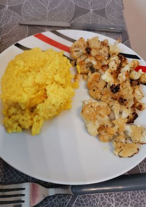 Grillezett karfiol currys rizottóval recept fotója
