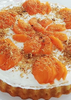 Une photo de Gateau aux abricots frais